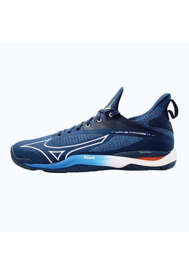 Buty męskie do piłki ręcznej Mizuno Wave Mirage 4 X1GA215021. Kolor: biały, niebieski, wielokolorowy. Model: Mizuno Wave