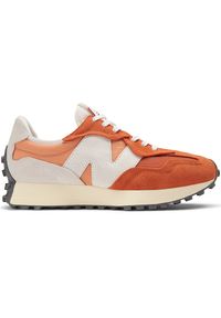 Buty unisex New Balance U327WRH – pomarańczowe. Okazja: na co dzień. Kolor: pomarańczowy. Materiał: zamsz, materiał, skóra, guma. Szerokość cholewki: normalna