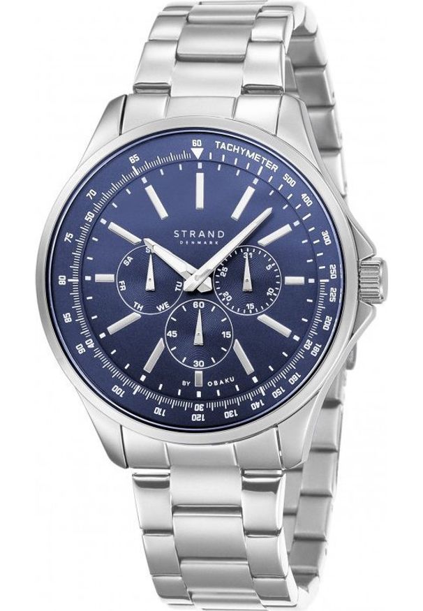 Zegarek Strand Zegarek męski Strand S708GMCLSC srebrny. Kolor: srebrny