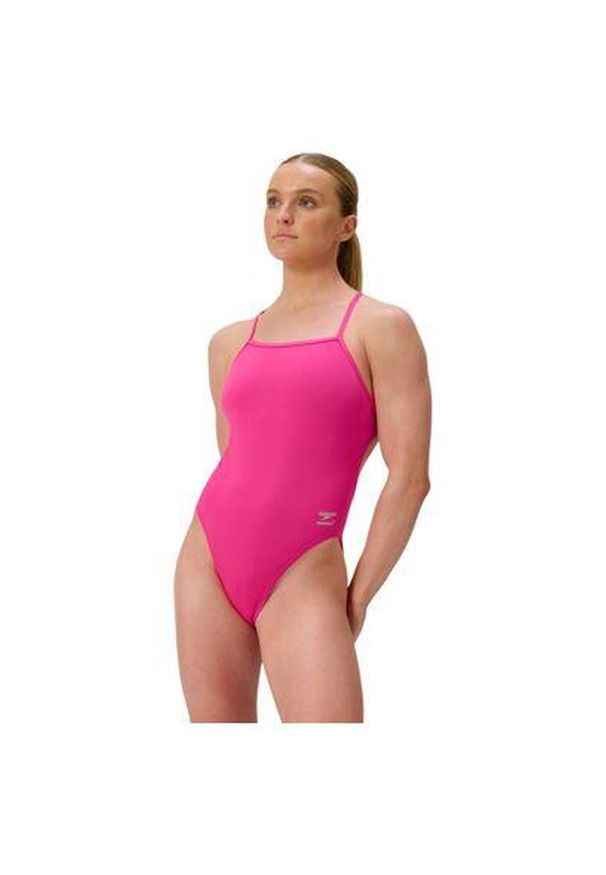 Strój kąpielowy damski Speedo Fl Solid V-Back 2.0 Af. Kolor: różowy. Materiał: materiał