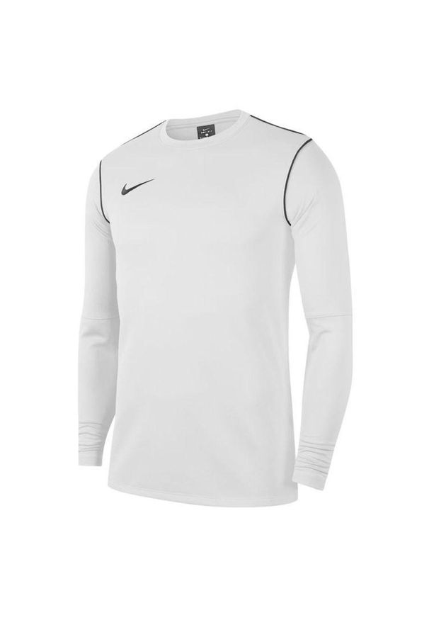 Nike - Męska Bluza Park 20 Z Okrągłym Dekoltem. Kolor: biały