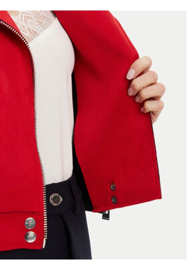 Morgan Kurtka z imitacji skóry 241-GOUSMI Czerwony Regular Fit. Kolor: czerwony. Materiał: skóra