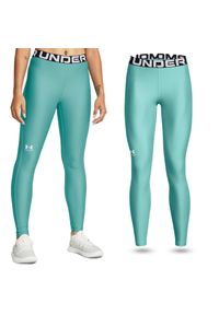 Under Armour - Legginsy treningowe damskie UNDER ARMOUR szybkoschnące termoaktywne. Kolor: niebieski. Sport: bieganie, fitness