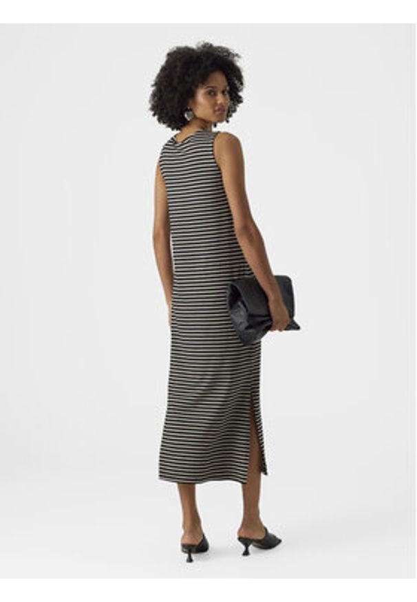 Vero Moda Sukienka letnia Fiona 10290338 Czarny Loose Fit. Kolor: czarny. Materiał: wiskoza. Sezon: lato