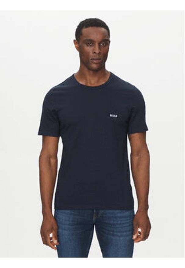 BOSS Komplet 3 t-shirtów TShirtRN 3P Classic 50532468 Niebieski Regular Fit. Kolor: niebieski. Materiał: bawełna