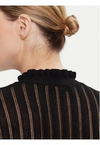 Morgan Sweter 252-MSNOWI Czarny Slim Fit. Kolor: czarny. Materiał: wiskoza, syntetyk #4