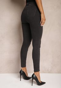 Renee - Czarne Jeansy Skinny Push Up High Waist z Dodatkiem Bawełny Evinaes. Okazja: na spotkanie biznesowe, do pracy. Stan: podwyższony. Kolor: czarny. Styl: biznesowy, elegancki, klasyczny #5