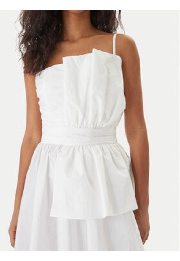 Fracomina Sukienka wieczorowa FQ26SD3010W83101 Biały Regular Fit. Kolor: biały. Materiał: syntetyk. Styl: wizytowy