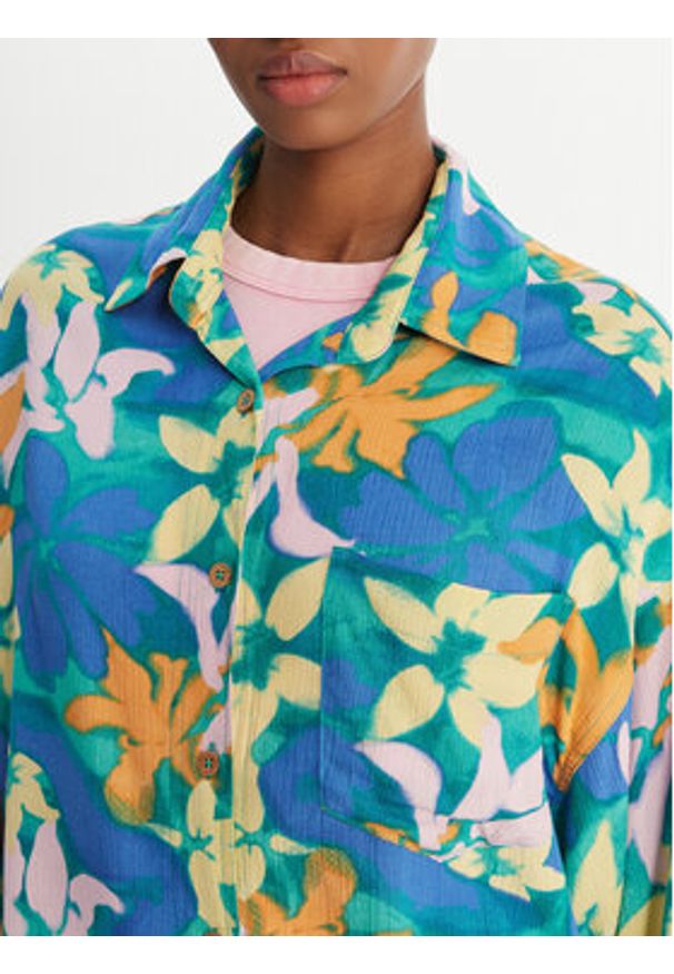 Billabong Koszula Summer Love EBJX603004 Niebieski Oversize. Kolor: niebieski. Materiał: wiskoza