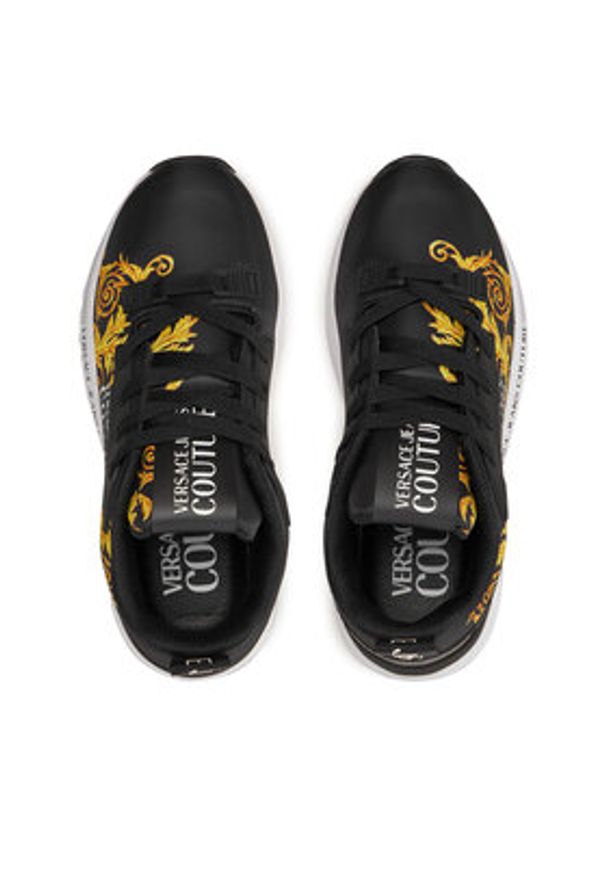 Versace Jeans Couture Sneakersy 76VA3SAA Czarny. Kolor: czarny. Materiał: skóra