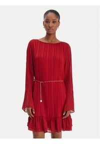 Guess Sukienka codzienna W6RK37 WJ712 Czerwony Regular Fit. Okazja: na co dzień. Kolor: czerwony. Materiał: syntetyk. Typ sukienki: proste. Styl: casual #1