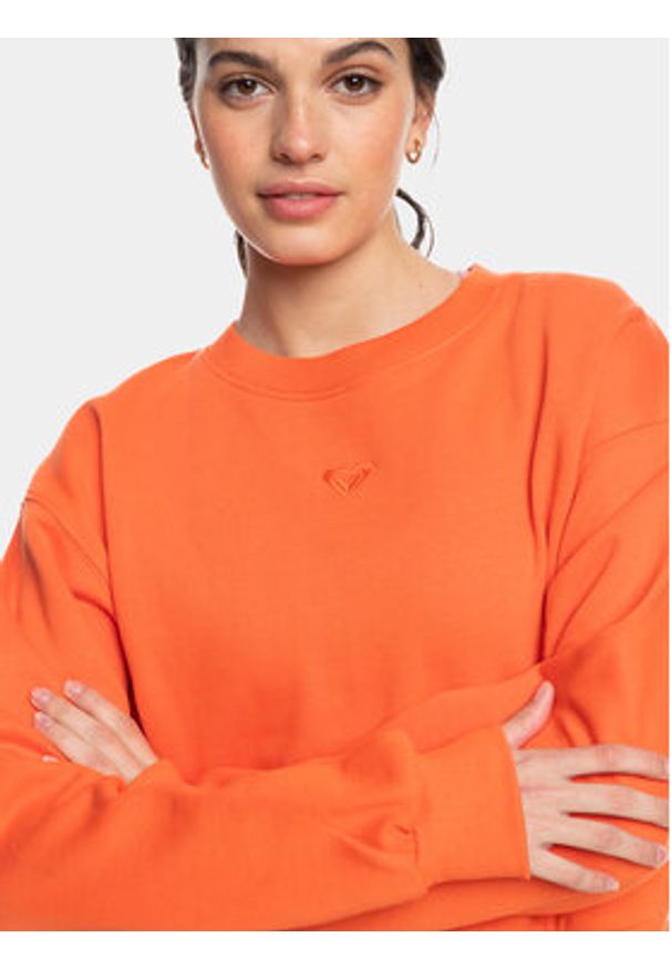 Roxy Bluza Ess Nrj Cn Otlr ERJFT04670 Pomarańczowy Regular Fit. Kolor: pomarańczowy. Materiał: bawełna