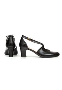Zapato - czarne czółenka ze skrzyżowanymi paskami - skóra naturalna - model 1290 - kolor czarny lico. Zapięcie: pasek. Kolor: czarny. Materiał: skóra #2