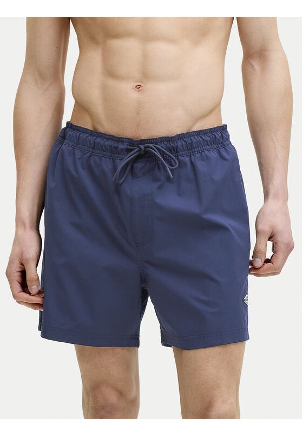 Jack & Jones Szorty kąpielowe Maui Tropic 12291385 Granatowy Regular Fit. Kolor: niebieski. Materiał: syntetyk