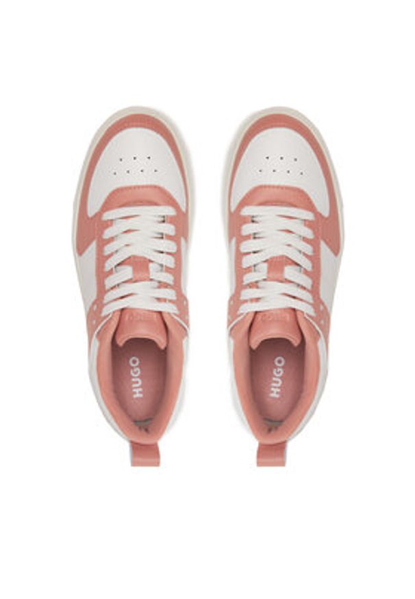 Hugo - HUGO Sneakersy Lyssa 50536310 Różowy. Kolor: różowy. Materiał: skóra