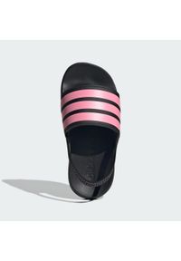Adidas - Klapki adilette Estrap Kids. Kolor: czarny, różowy, wielokolorowy. Styl: sportowy