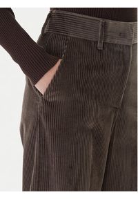 Weekend Max Mara Spodnie materiałowe Tania 2525136092 Brązowy Wide Leg. Kolor: brązowy. Materiał: bawełna #3