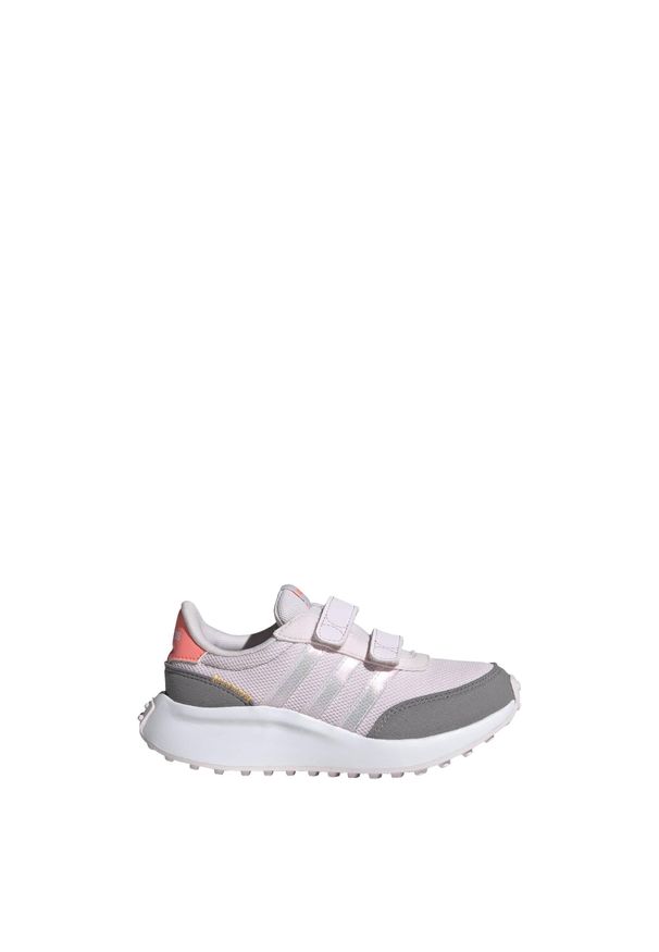 Adidas - Dziecięce buty sportowe na rzep ADIDAS RUN 70S CF K. Zapięcie: rzepy. Kolor: różowy. Materiał: materiał. Wzór: paski. Sezon: lato. Sport: bieganie