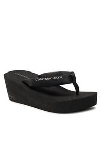 Calvin Klein Jeans Japonki Beach Wedge Sandal Padded Ny YW0YW01397 Czarny. Kolor: czarny