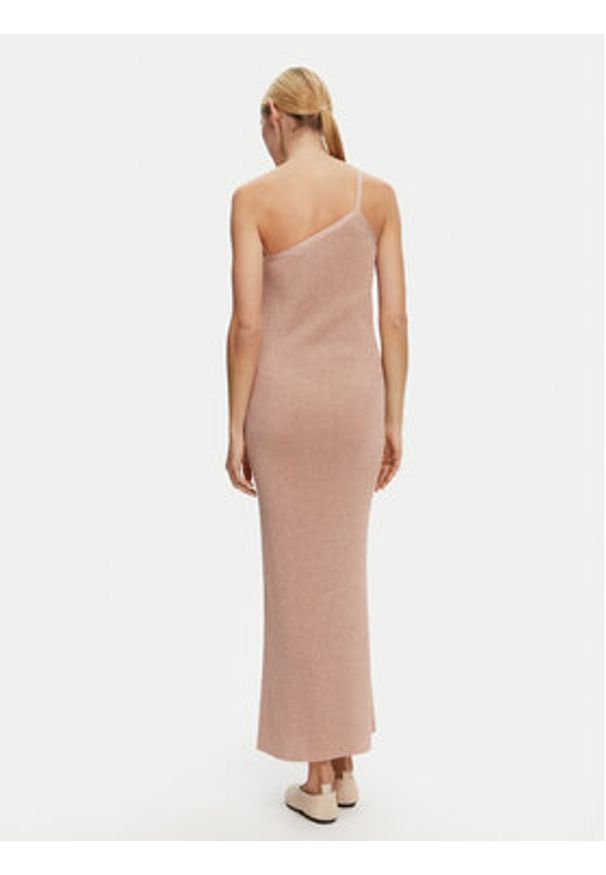 Kontatto Sukienka dzianinowa 3M0563C Beżowy Regular Fit. Kolor: beżowy. Materiał: wiskoza