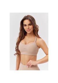 ROUGH RADICAL - Stanik sportowy treningowy fitness Rough Radical Sports Bra Wellness. Kolor: beżowy. Sport: fitness