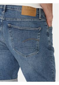 G-Star RAW - G-Star Raw Szorty jeansowe 3301 D10481 D634 H096 Niebieski Slim Fit. Kolor: niebieski. Materiał: bawełna #4