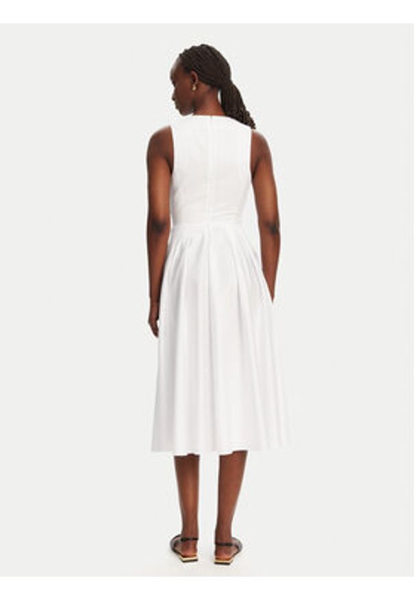 Elisabetta Franchi Sukienka koktajlowa ABT5252E2 100 Biały Regular Fit. Kolor: biały. Materiał: bawełna. Styl: wizytowy