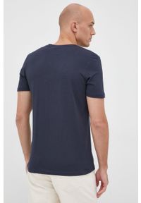 JOOP! - Joop! t-shirt bawełniany kolor granatowy z nadrukiem. Kolor: niebieski. Materiał: bawełna. Wzór: nadruk