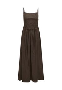 only - ONLY Sukienka letnia Likara 15371869 Brązowy ciemny Regular Fit. Kolor: brązowy. Materiał: bawełna. Sezon: lato #4