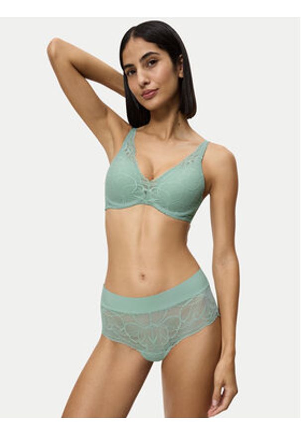 Triumph Bokserki Illusion 10219748 Zielony. Kolor: zielony. Materiał: syntetyk