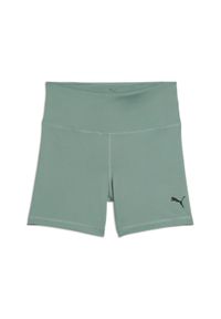 Szorty damskie Puma Tad Essentials. Kolor: zielony. Długość: krótkie. Sezon: lato. Sport: fitness