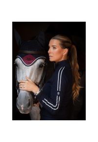EQUESTRIAN STOCKHOLM - Damski sweter 1/4 zip Equestrian Stockholm. Kolor: niebieski. Materiał: polar. Sezon: zima #1