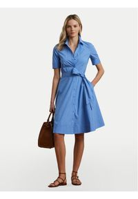 Lauren Ralph Lauren - LAUREN RALPH LAUREN Sukienka koszulowa 200748950017 Niebieski Regular Fit. Kolor: niebieski. Materiał: bawełna. Typ sukienki: koszulowe