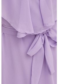 Answear Lab sukienka kolor fioletowy maxi rozkloszowana. Kolor: fioletowy. Typ sukienki: rozkloszowane. Styl: wakacyjny. Długość: maxi