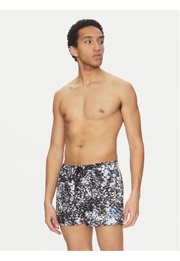 Calvin Klein Swimwear Szorty kąpielowe KM0KM01172 Szary Regular Fit. Kolor: szary. Materiał: syntetyk