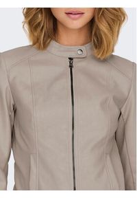 JDY Kurtka z imitacji skóry Emily 15241382 Beżowy Slim Fit. Kolor: beżowy. Materiał: skóra