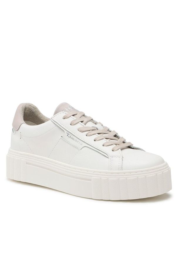 Sneakersy Tamaris. Kolor: biały
