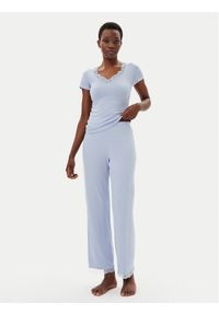 Hunkemöller Piżama Nanna 301484 Niebieski Regular Fit. Kolor: niebieski. Materiał: wiskoza