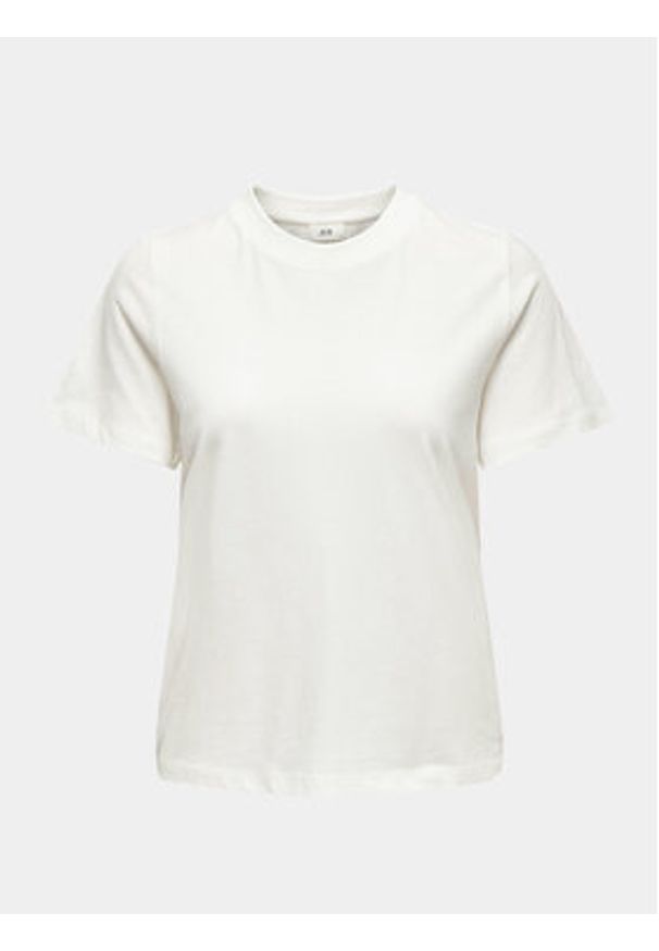 JDY T-Shirt Pisa 15292431 Biały Regular Fit. Kolor: biały. Materiał: bawełna