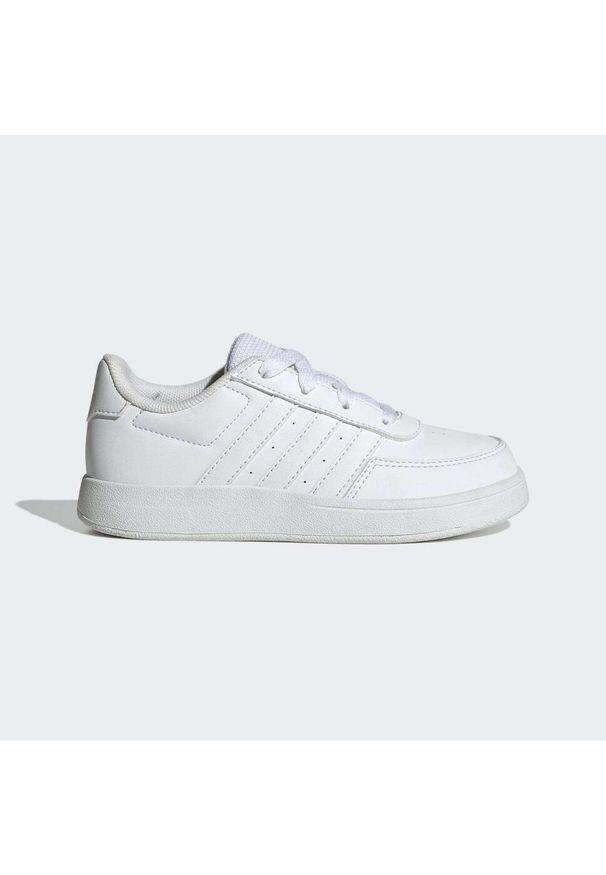 Adidas - Breaknet Lifestyle Court Lace Shoes. Okazja: na co dzień. Kolor: szary, biały, wielokolorowy. Materiał: materiał. Sport: tenis