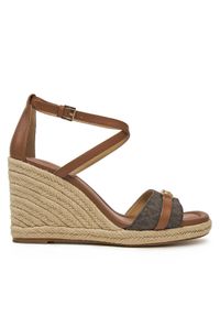 Michael Kors Espadryle Mandy Wedge 40R5MAMS2B Brązowy. Kolor: brązowy. Materiał: skóra