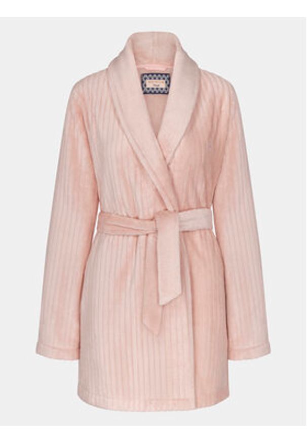 Triumph Szlafrok Robes Fleece Robe 3/4 10216521 Różowy. Kolor: różowy. Materiał: syntetyk