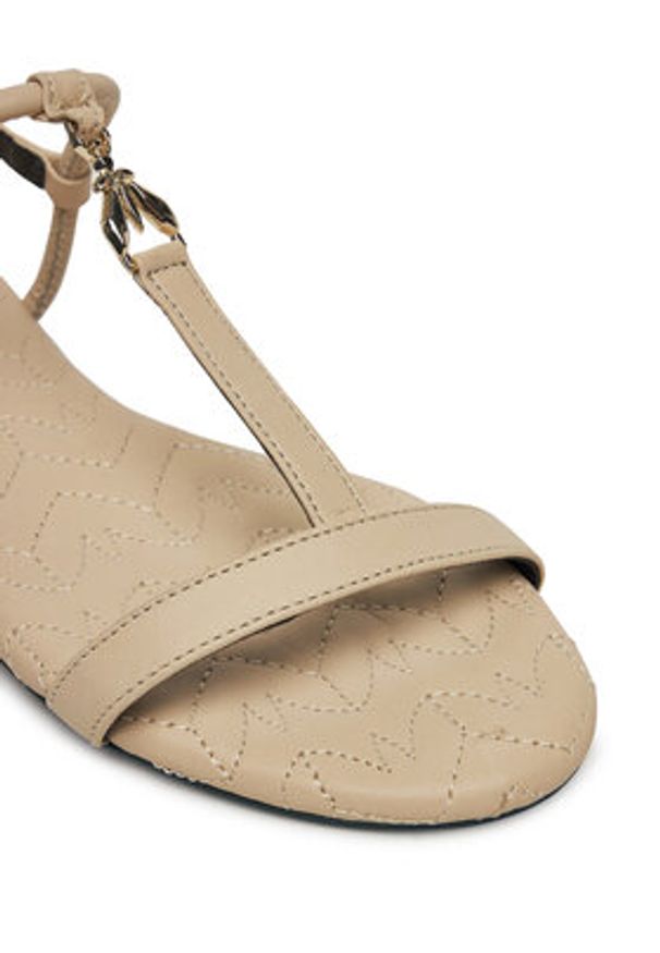 Patrizia Pepe Sandały 8X0025/L048 Beżowy. Kolor: beżowy. Materiał: skóra