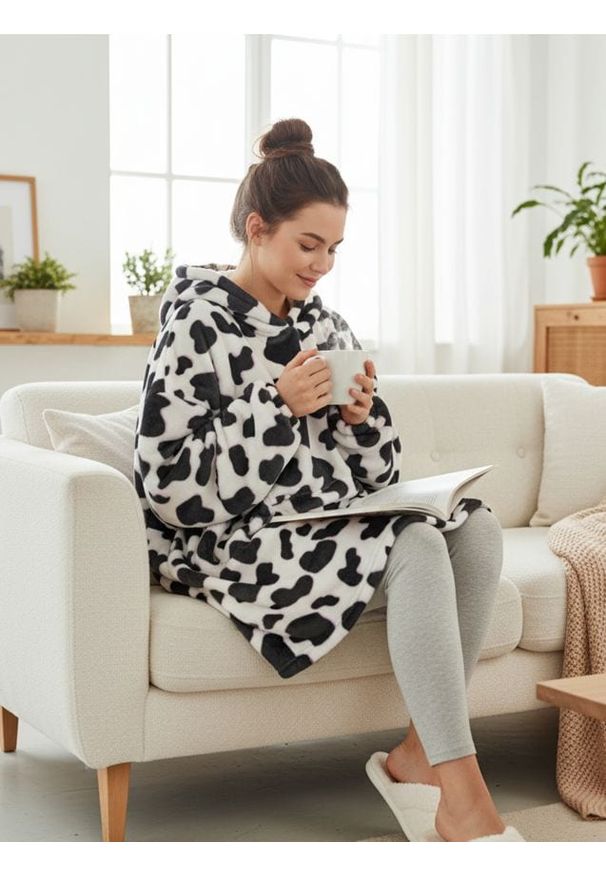 Sinsay - Bluza snuddie - biały. Kolor: biały