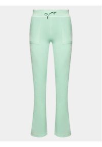 Juicy Couture Spodnie dresowe Del Ray JCAP180 Zielony Regular Fit. Kolor: zielony. Materiał: dresówka, syntetyk