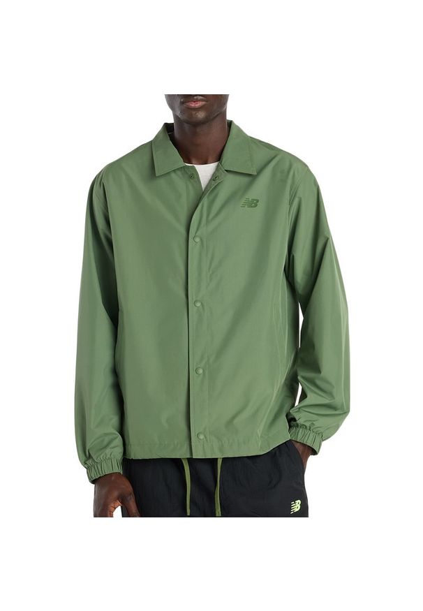 Kurtka męska New Balance MJ61U6AJAAS - zielona. Kolor: zielony. Materiał: poliester. Sport: fitness