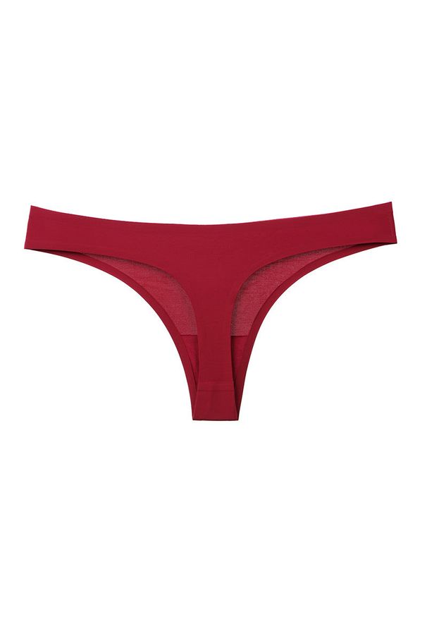 Intica - Stringi bezszwowe niewidoczne pod odzieżą Trayanka. Kolor: czerwony. Materiał: materiał, skóra