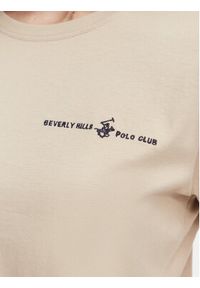 Beverly Hills Polo Club T-Shirt P-SS26W-TS085 Beżowy Regular Fit. Typ kołnierza: polo. Kolor: beżowy. Materiał: bawełna #4