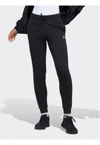 Adidas - adidas Spodnie dresowe Essentials Linear French Terry Cuffed Joggers IC6868 Czarny Slim Fit. Kolor: czarny. Materiał: bawełna #5