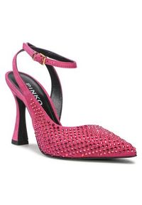 Pinko - PINKO Sandały Lisette Slingback PE 23 BLKS1 100566 A0N6 Różowy. Kolor: różowy. Materiał: skóra, zamsz #5